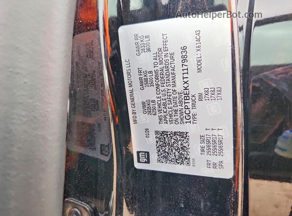 1GCPTBEKXT1179836 2026 CHEVROLET COLORADO Black Շարժիչի բաժամունքի տեսք
