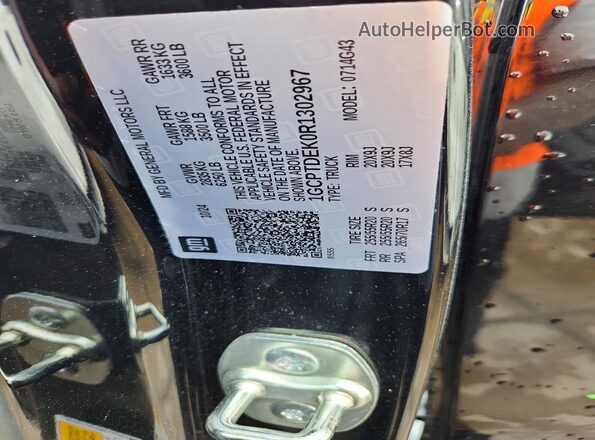 1GCPTDEK0R1302967 2024 CHEVROLET COLORADO Black ძრავის განყოფილების ხედი