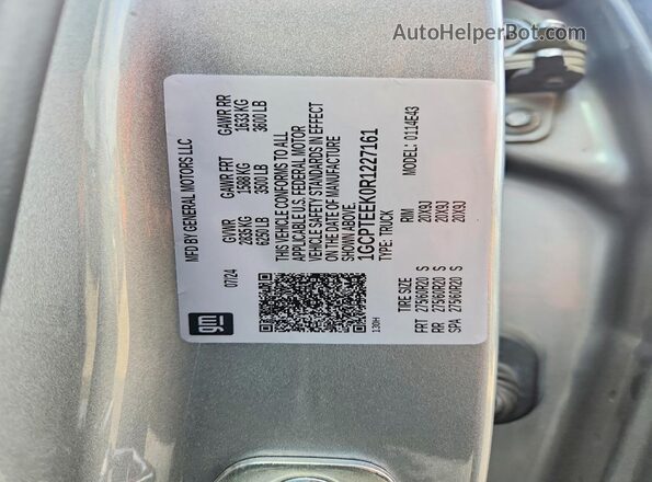 1GCPTEEK0R1227161 2024 CHEVROLET COLORADO Silver ძრავის განყოფილების ხედი