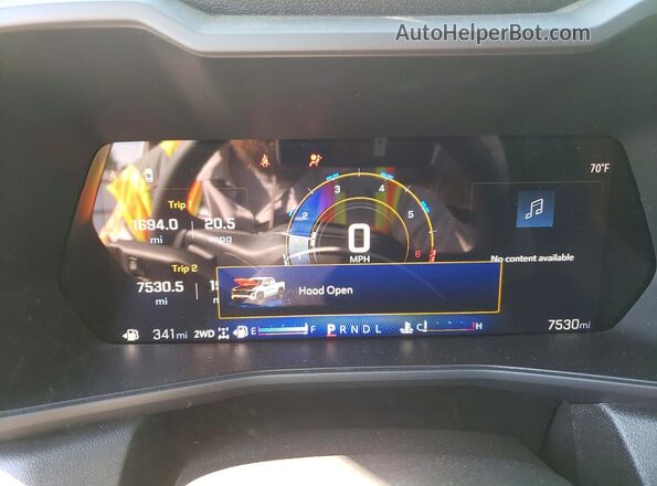 1GCPTEEK0T1104113 2026 CHEVROLET COLORADO Белый Вид щитка приборов