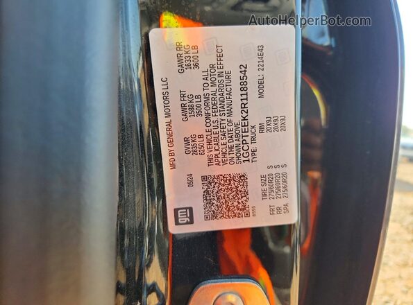1GCPTEEK2R1188542 2024 CHEVROLET COLORADO Black Engine compartment view