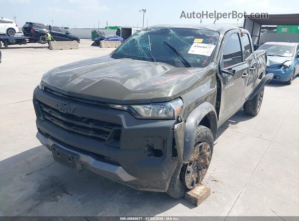 1GCPTEEK4R1144526 2024 CHEVROLET COLORADO Green წინა მარცხენა ხედი სამი მეოთხედიდან