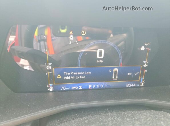 1GCPTEEK5P1173868 2023 CHEVROLET COLORADO Red Instrument cluster view