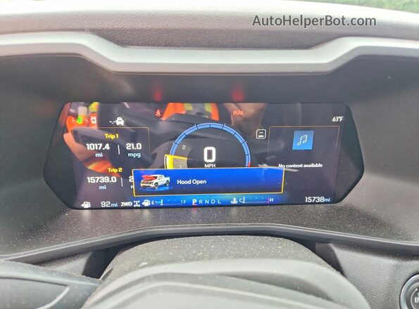 1GCPTEEK6R1285372 2024 CHEVROLET COLORADO Burgundy ხელსაწყოთა პანელის ხედი