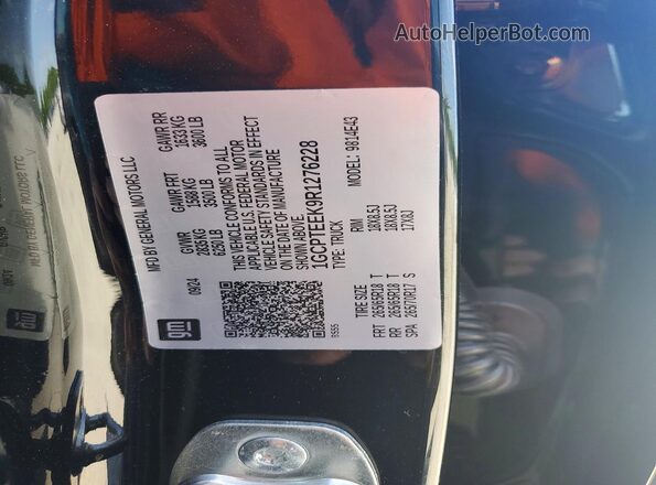 1GCPTEEK9R1276228 2024 CHEVROLET COLORADO Black Engine compartment view