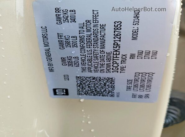 1GCPTFEK5P1267853 2023 CHEVROLET COLORADO Tan Вид підкапотного простору