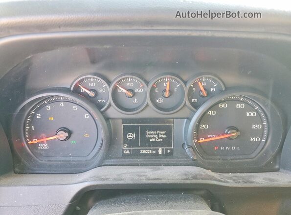 1GCPWAEHXKZ419618 2019 CHEVROLET SILVERADO White Սարքավորումների վահանակի տեսք
