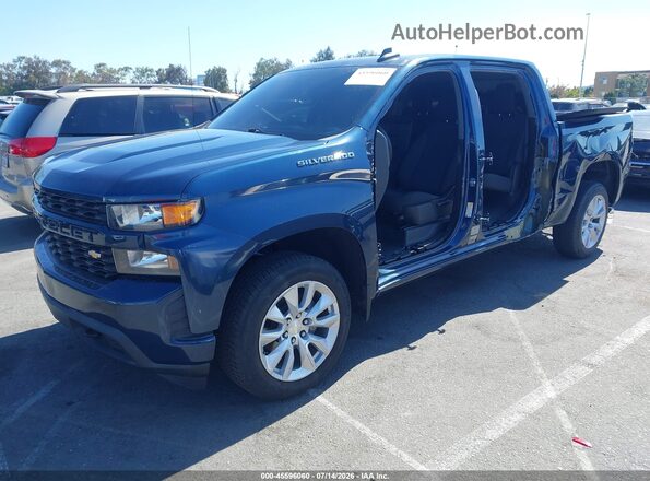 1GCPWBEK3MZ186007 2021 CHEVROLET SILVERADO Blue Առջևի ձախ երեք քառորդ տեսարան