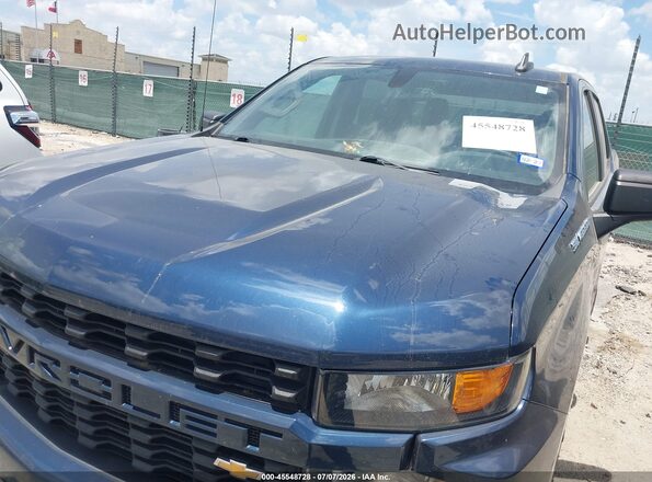1GCPWBEK5MZ117562 2021 CHEVROLET SILVERADO Blue Front view