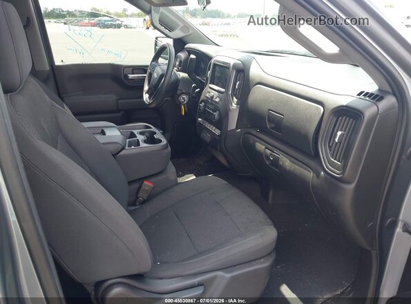 1GCPWBEK7NZ199134 2022 CHEVROLET SILVERADO Gray წინა სალონის ხედი