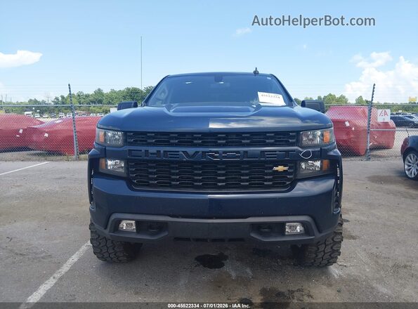 1GCPWBEKXMZ219018 2021 CHEVROLET SILVERADO Blue ხელსაწყოთა პანელის ხედი