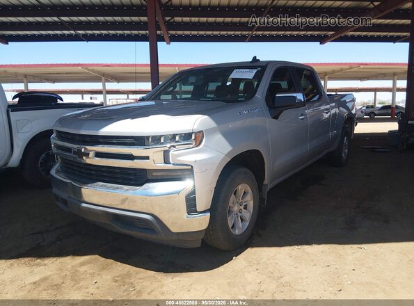 1GCPWCED0MZ396619 2021 CHEVROLET SILVERADO Серебряный Передняя левая четверть