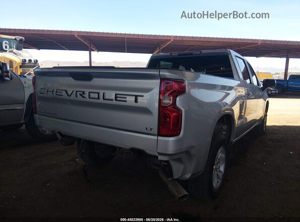 1GCPWCED0MZ396619 2021 CHEVROLET SILVERADO Серебряный Задняя правая четверть