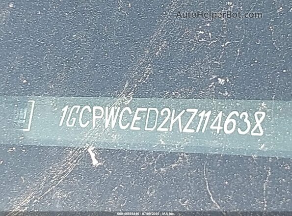 1GCPWCED2KZ114638 2019 CHEVROLET SILVERADO Black 
