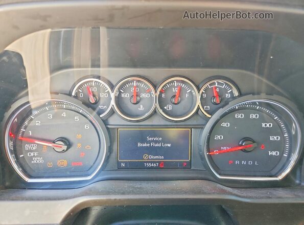 1GCPWCEDXLZ136601 2020 CHEVROLET SILVERADO White Instrument cluster view