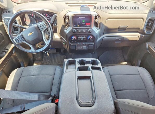 1GCPWCEDXMZ410834 2021 CHEVROLET SILVERADO Бордовый Вид панели приборов