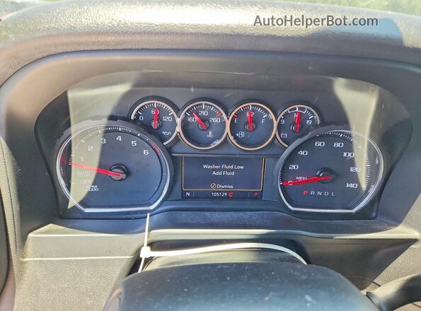 1GCPWCEDXMZ410834 2021 CHEVROLET SILVERADO Бордовый Вид щитка приборов
