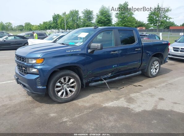 1GCPYBEH3KZ422005 2019 CHEVROLET SILVERADO Blue Առջևի ձախ երեք քառորդ տեսարան