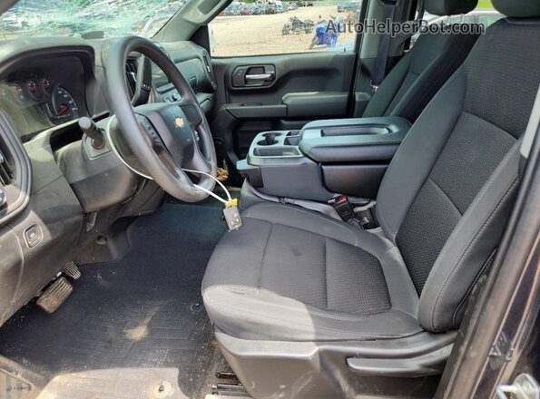 1GCPYBEK5MZ324849 2021 CHEVROLET SILVERADO Серый Вид салона спереди