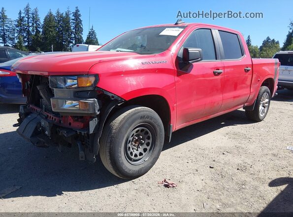1GCPYBEK7LZ238831 2020 CHEVROLET SILVERADO Red წინა მარცხენა ხედი სამი მეოთხედიდან