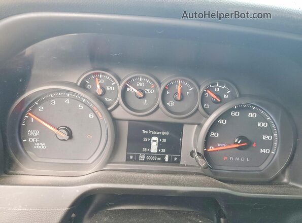 1GCPYBEK8MZ210800 2021 CHEVROLET SILVERADO White Instrument cluster view