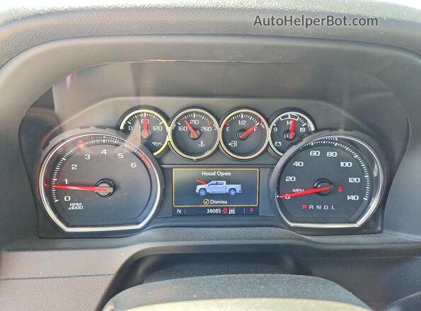 1GCPYCEF0MZ383736 2021 CHEVROLET SILVERADO White Вид щитка приладів