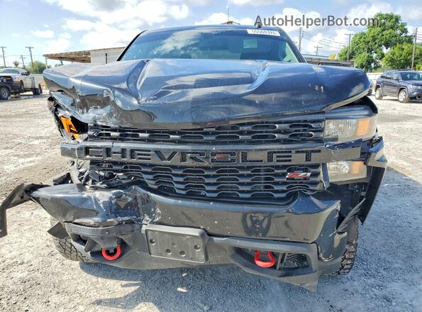 1GCPYCEF8MZ348829 2021 CHEVROLET SILVERADO Black Front view