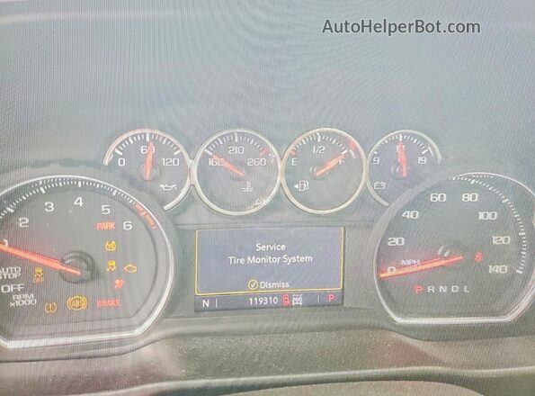 1GCPYFED0KZ103519 2019 CHEVROLET SILVERADO Красный Вид щитка приборов