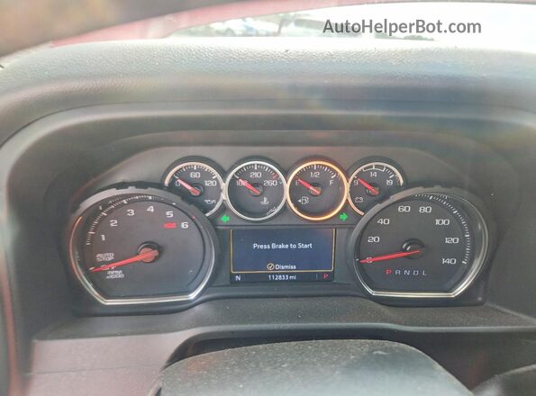 1GCPYFED0MZ195119 2021 CHEVROLET SILVERADO Red Widok zestawu wskaźników