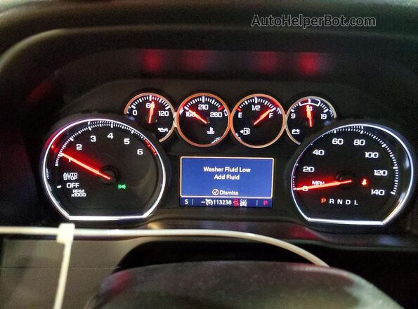 1GCPYFED3MZ130636 2021 CHEVROLET SILVERADO Белый Вид щитка приборов