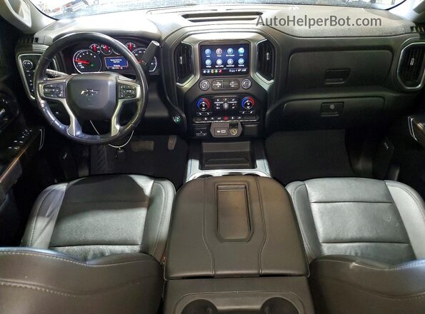 1GCPYFED3MZ130636 2021 CHEVROLET SILVERADO Белый Вид панели приборов
