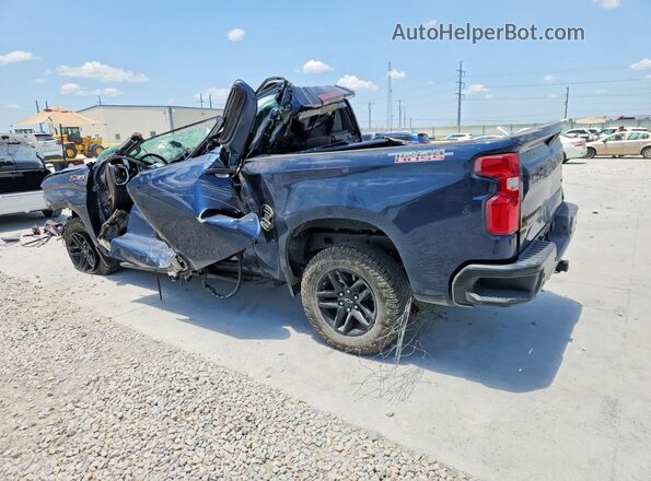 1GCPYFED3MZ132547 2021 CHEVROLET SILVERADO Blue Հետևի ձախ