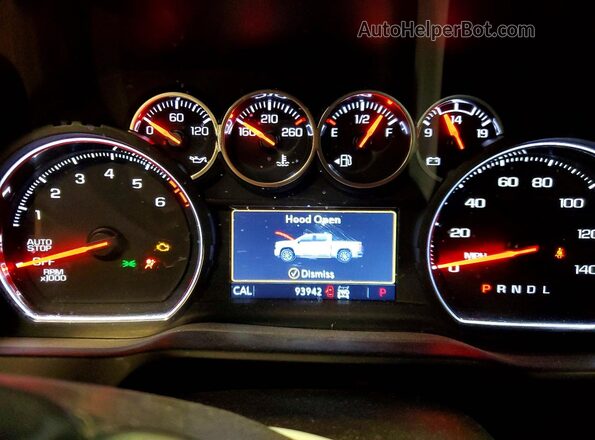 1GCPYFED3MZ161496 2021 CHEVROLET SILVERADO Silver Вид щитка приладів
