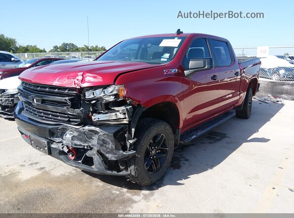 1GCPYFED6MZ179913 2021 CHEVROLET SILVERADO Red წინა მარცხენა ხედი სამი მეოთხედიდან