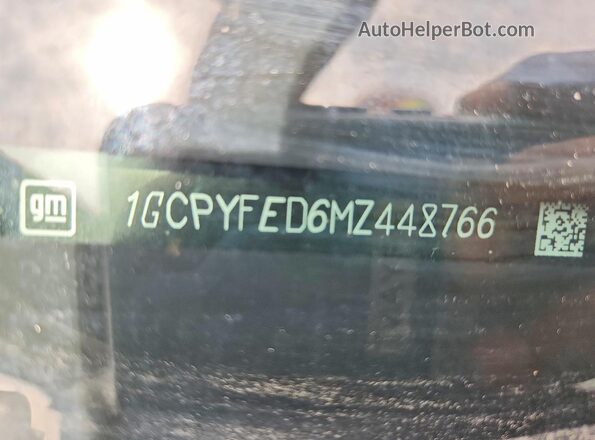 1GCPYFED6MZ448766 2021 CHEVROLET SILVERADO Black Вид підкапотного простору