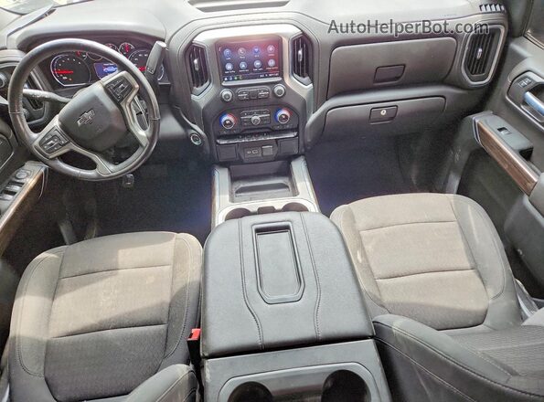 1GCPYFED6MZ448766 2021 CHEVROLET SILVERADO Black Вид панелі приладів