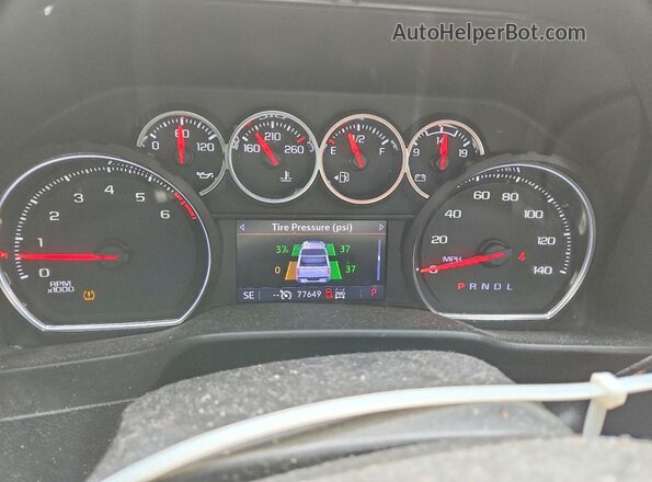 1GCPYFED6MZ448766 2021 CHEVROLET SILVERADO Black Вид щитка приладів
