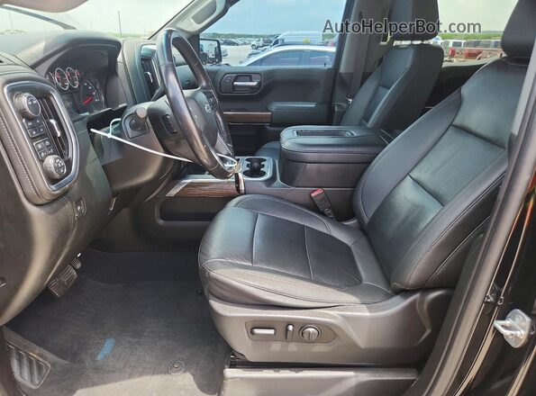 1GCPYFED9MZ204688 2021 CHEVROLET SILVERADO Black Widok wnętrza z przodu