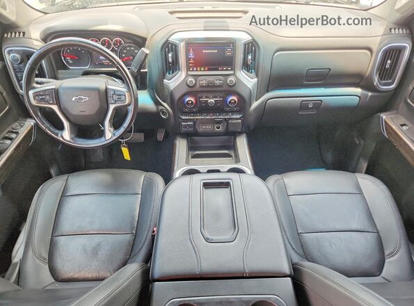 1GCPYFED9MZ204688 2021 CHEVROLET SILVERADO Black Widok deski rozdzielczej