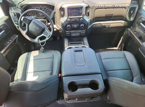 1GCPYFED9MZ230563 2021 CHEVROLET SILVERADO Brown Вид панелі приладів