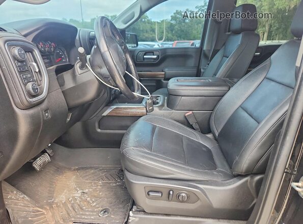 1GCPYFEL6MZ215901 2021 CHEVROLET SILVERADO Black წინა სალონის ხედი