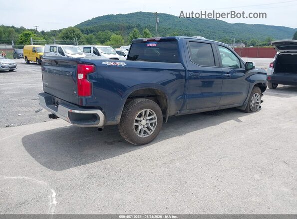 1GCPYJEK4MZ347971 2021 CHEVROLET SILVERADO Синий Задняя правая четверть