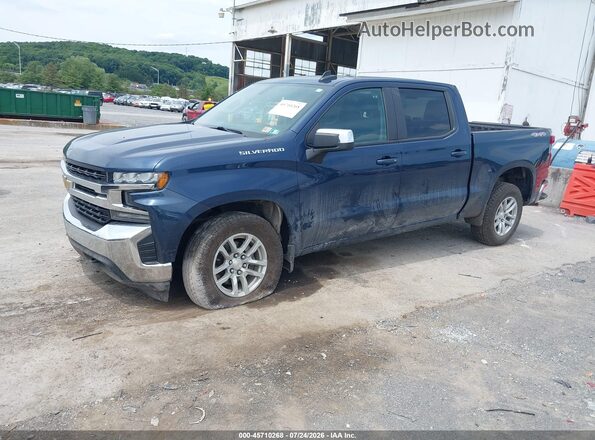 1GCPYJEK4MZ347971 2021 CHEVROLET SILVERADO Синий Передняя левая четверть