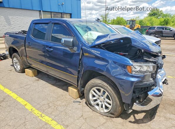 1GCPYJEK7MZ349598 2021 CHEVROLET SILVERADO Синий Передняя правая четверть