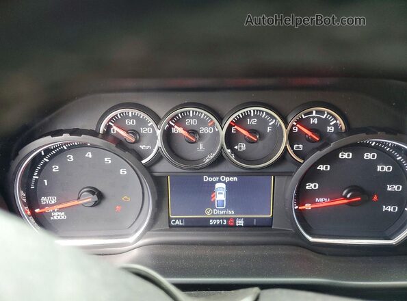 1GCPYJEK7MZ349598 2021 CHEVROLET SILVERADO Синий Вид щитка приборов