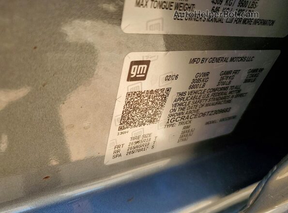 1GCRACED6TZ309683 2026 CHEVROLET SILVERADO Charcoal Շարժիչի բաժամունքի տեսք