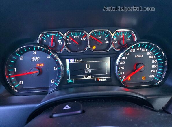 1GCRCREC0JZ140472 2018 CHEVROLET SILVERADO White ხელსაწყოთა პანელის ხედი