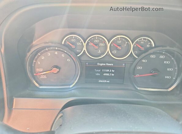 1GCRYDED4LZ145237 2020 CHEVROLET SILVERADO White Vista del cuadro de instrumentos