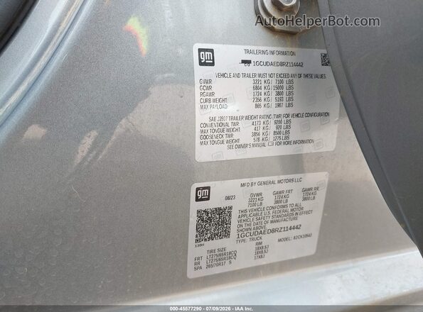 1GCUDAED8RZ114442 2024 CHEVROLET SILVERADO Silver Widok komory silnika