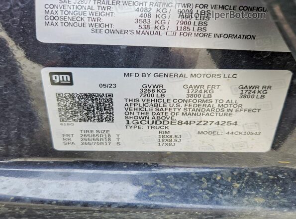 1GCUDDE84PZ274254 2023 CHEVROLET SILVERADO Черный Вид подкапотного пространства